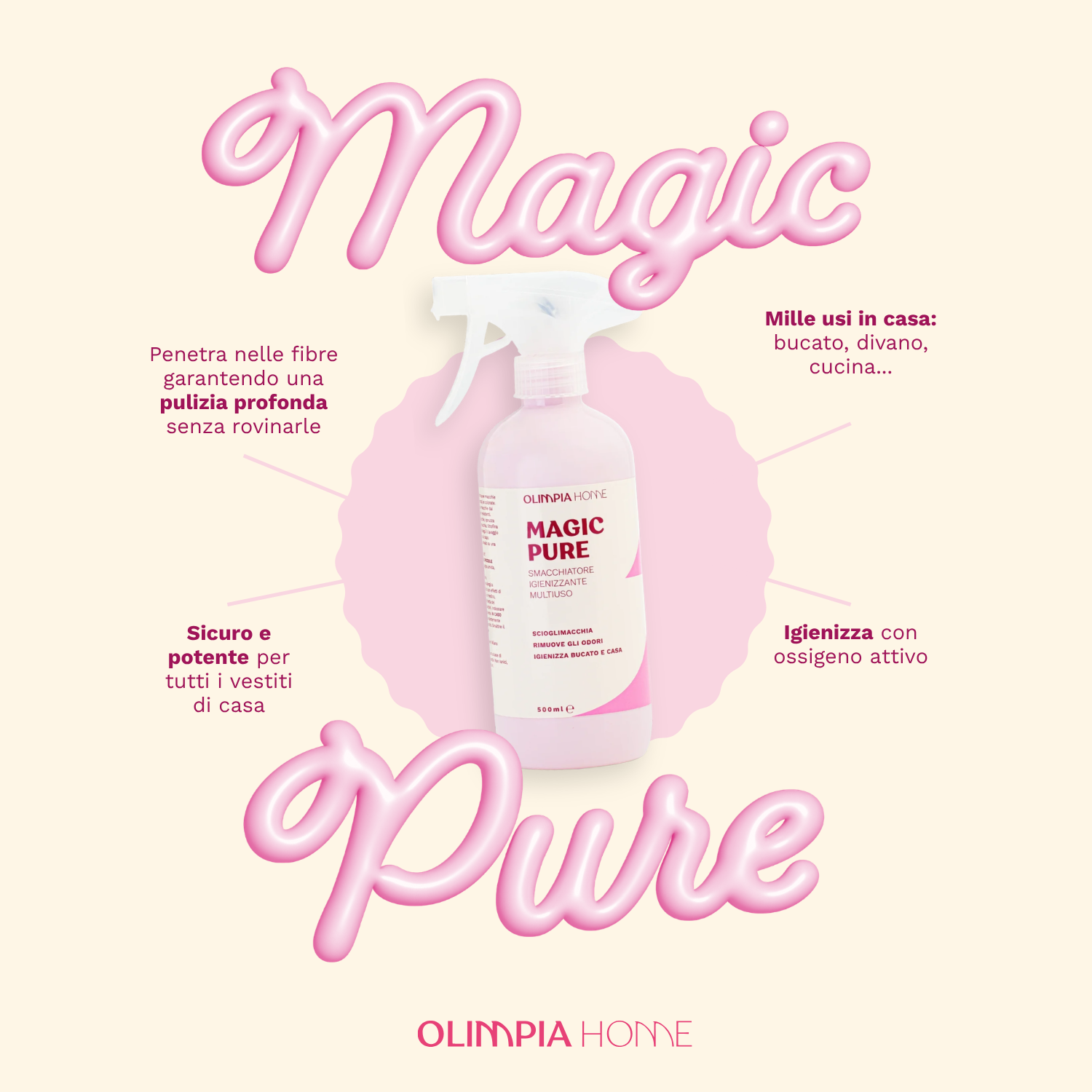 Magic Pure Ml.500 - Smacchiatore Igienizzante Multiuso