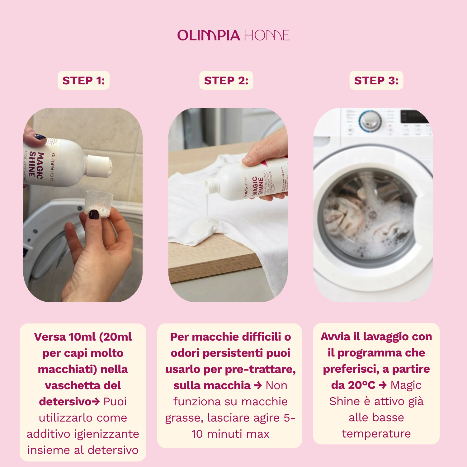 Magic Shine - Additivo Igienizzante Ultra Concentrato per Bianco & Colori Brillanti Ml.400