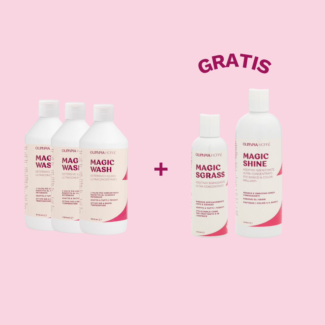 3 Magic Wash + Magic Shine e Sgrass in regalo