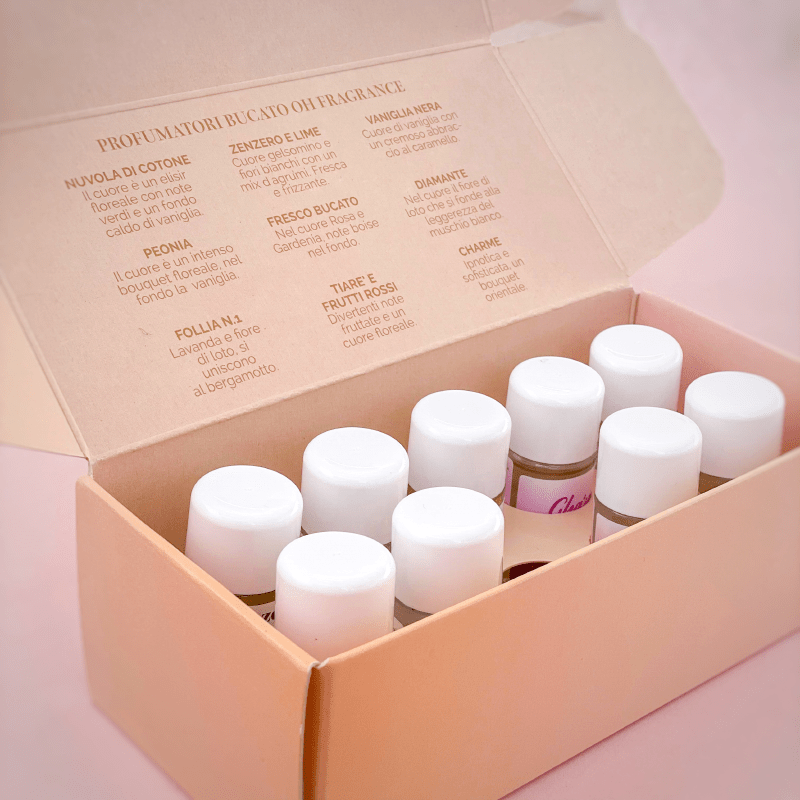 Cofanetto 9 profumatori per bucato OH Fragrance Ml.20x9