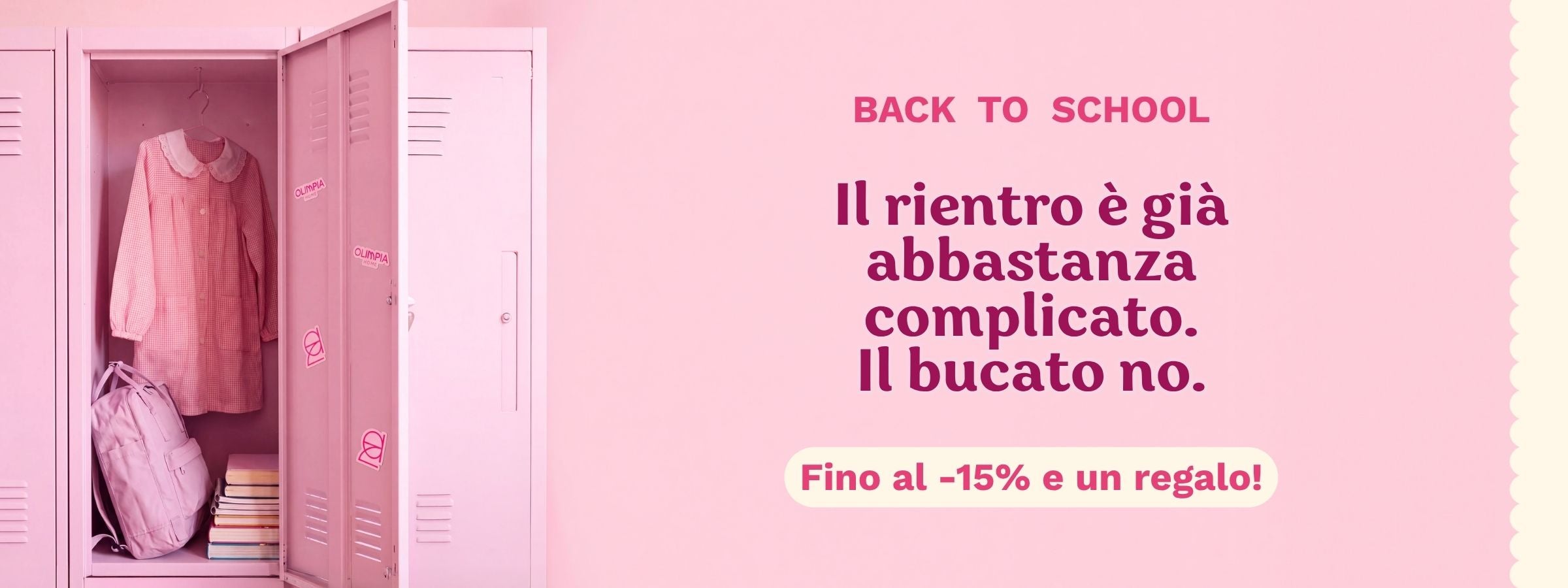 Back to School lancio, prodotti per il bucato e la casa, Olimpia Home